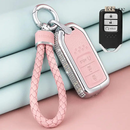 Royale Leather Collection | Car Key Cover Compatible with Honda Accord, Civic, Crosstour & more Fobique