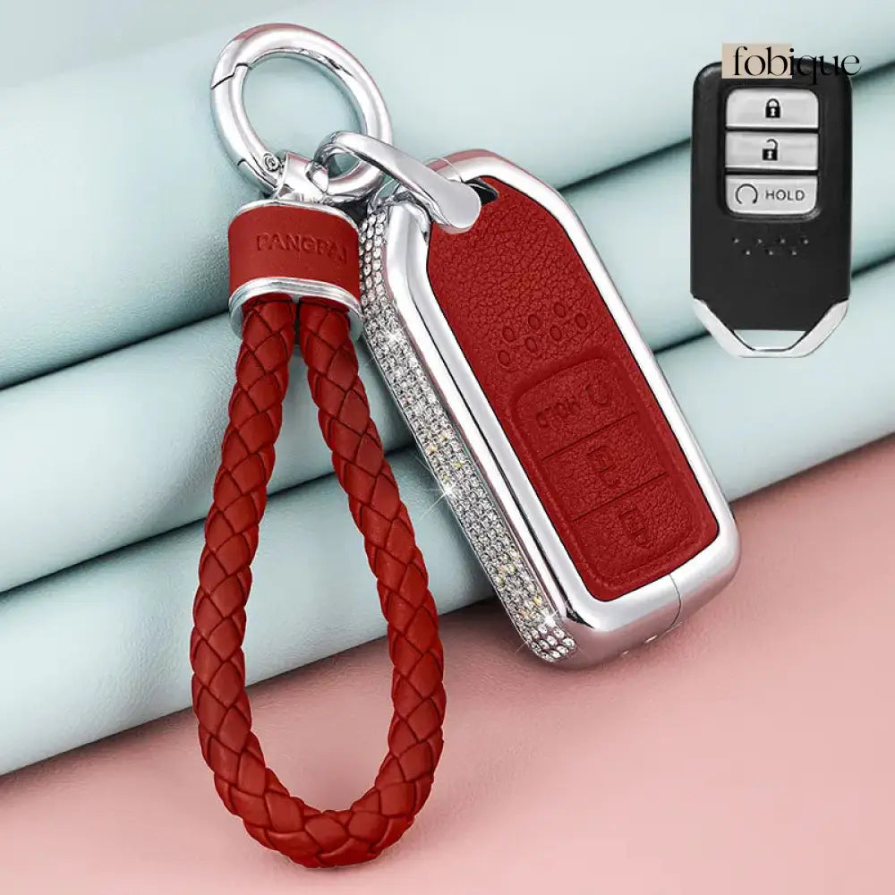 Royale Leather Collection | Car Key Cover Compatible with Honda Accord, Civic, Crosstour & more Fobique