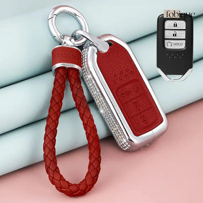 Royale Leather Collection | Car Key Cover Compatible with Honda Accord, Civic, Crosstour & more Fobique