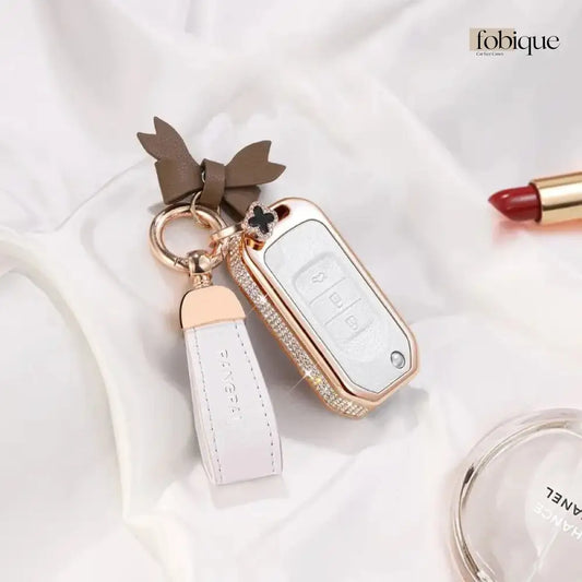 Royale Leather Collection | Car Key Cover Compatible with Honda Civic, Accord, CR-V, Pilot & more Fobique