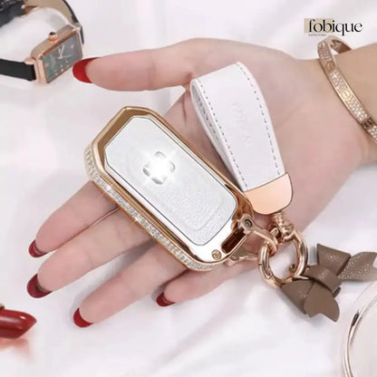 Royale Leather Collection | Car Key Cover Compatible with Honda Civic, Accord, CR-V, Pilot & more Fobique