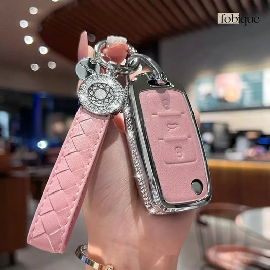 Royale Leather Collection | Car Key Cover for SEAT Leon 5F, Ibiza 6J, Arona, Ateca, Toledo & More Fobique