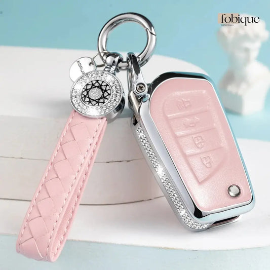 Royale Leather Collection | Car Key Cover for Toyota Camry, RAV4, Highlander, Corolla, Avalon & More Fobique