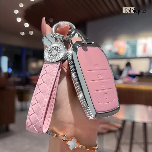 Royale Leather Collection | Car Key Cover for Toyota Venza, Sienna, Tundra, BZ4X, Crown & More Fobique