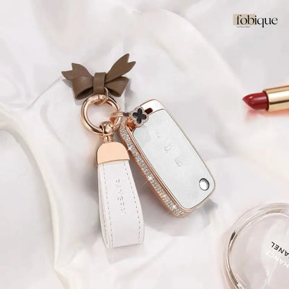 Royale Leather Collection | Car Key Cover for SEAT Leon 5F, Ibiza 6J, Arona, Ateca, Toledo & More Fobique