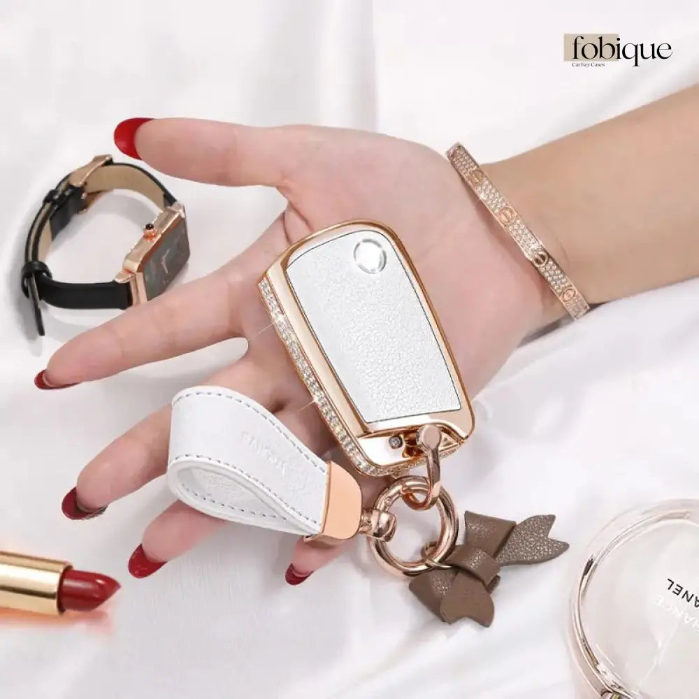 Royale Leather Collection | Car Key Cover for SEAT Leon MK4, Ateca, Tarraco, Arona & More Fobique