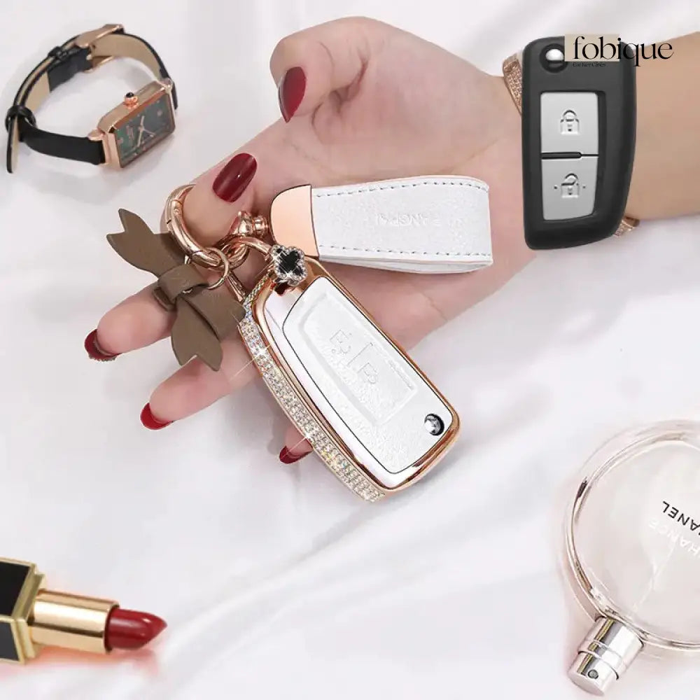 Royale Leather Collection | Key Fob Cover for Infiniti & Nissan Aftermarket Flip Key Conversion Fobique