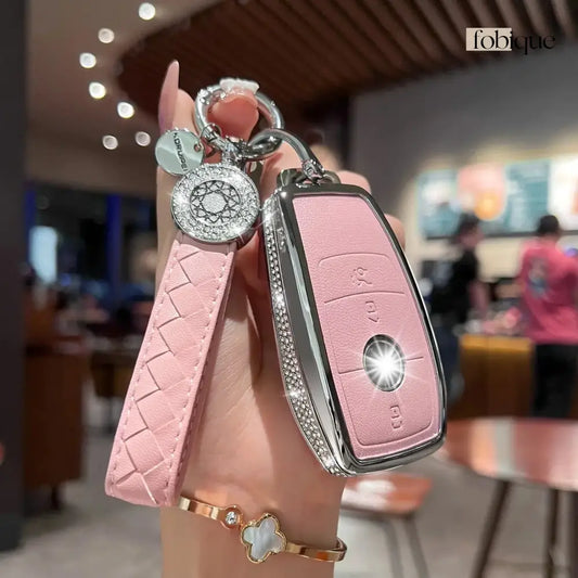 Royale Leather Collection | Key Fob Cover Suitable for Mercedes C-Class, E-Class, S-Class, CL-Class, CLK-Class & More Fobique