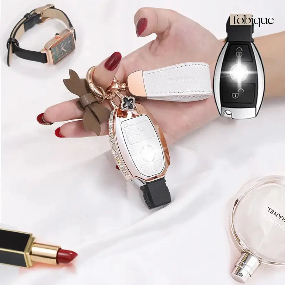 Royale Leather Collection | Key Fob Cover Suitable for Mercedes C-Class, E-Class, S-Class, SL-Class & More Fobique