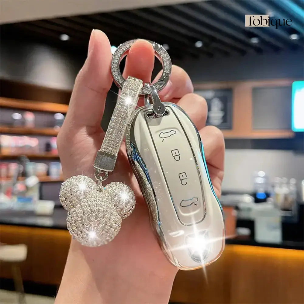 Supreme Collection | Key Cover Fob Case Suitable for Porsche Panamera Cayenne Macan 911 Boxster Cayman Taycan & More Fobique