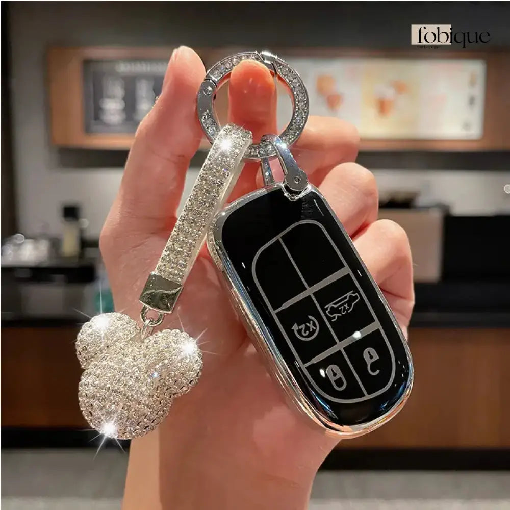 Supreme Collection | Car Key Cover Compatible with Chrysler 200, 300, Jeep Cherokee & More – 4-Button Smart Key Case Fobique