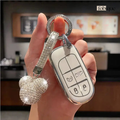 Supreme Collection | Car Key Cover Compatible with Chrysler 200, 300, Jeep Cherokee & More – 4-Button Smart Key Case Fobique