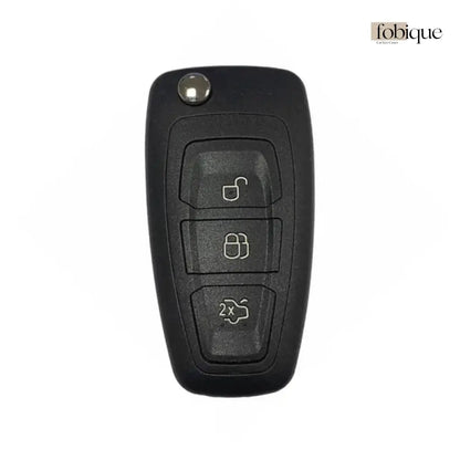 Supreme Collection | Car Key Cover Compatible with Ford Focus, Fiesta, Transit & more – 3-Button Flip Key Case Fobique